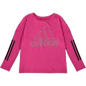 adidas Girls' Long Sleeve T-Shirt Pink New Lightweight X LARGE